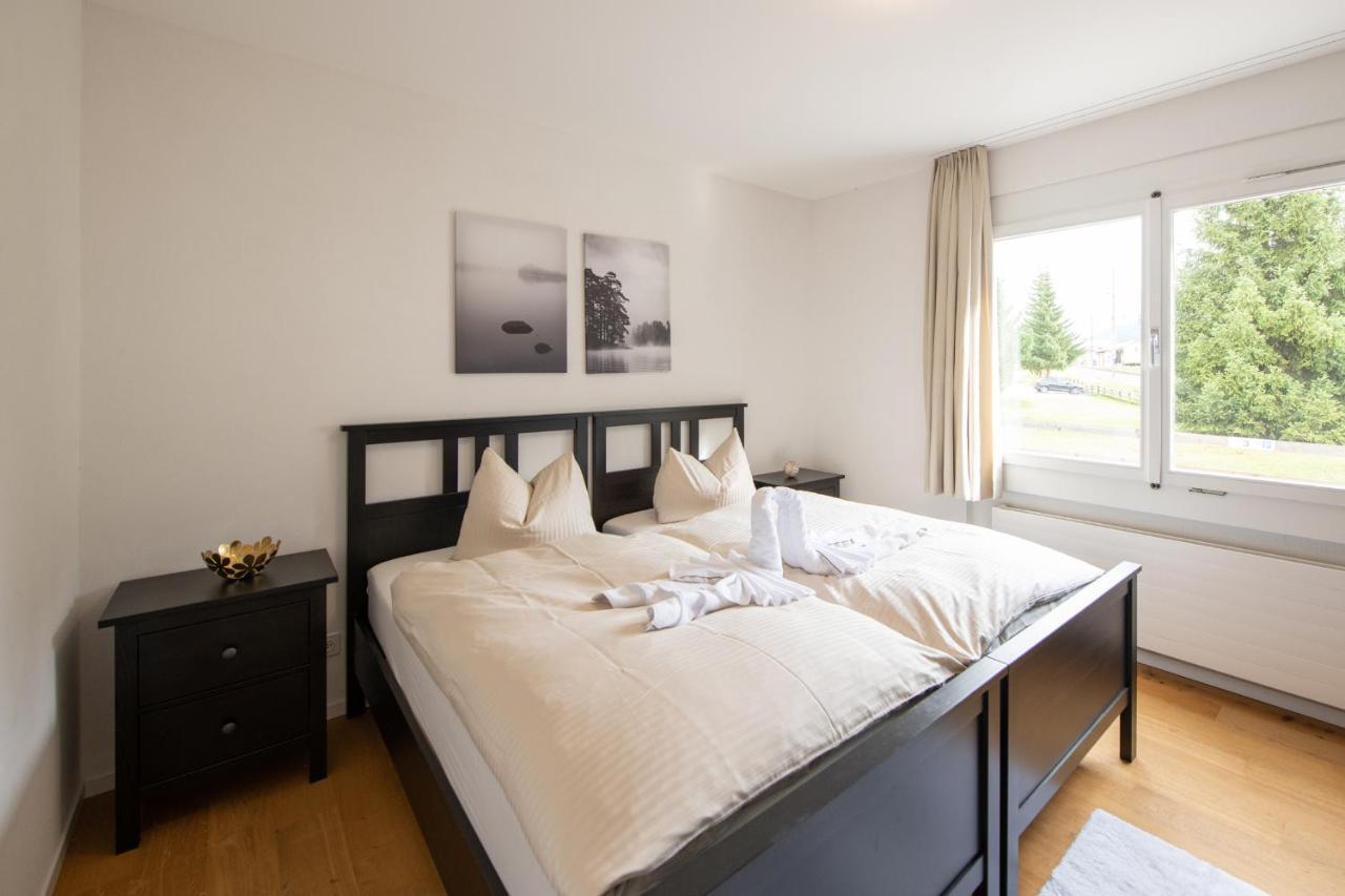 Agrimonia - 5,5-Zi Duplex Wohnung Bis 9 Personen Mit Eigenem Garten Davos Exterior photo